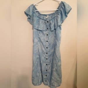 MUDD Blue Mini Dress with floral decal